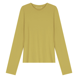 孙文秀studio糯米tee秋冬磨毛圆领基础款百搭打底T恤长袖打底衫