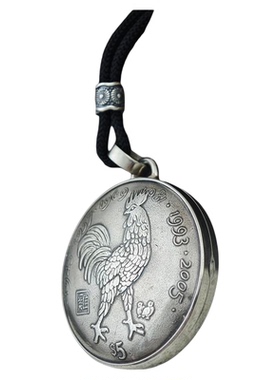 【币风堂】利比里亚生肖鸡硬币照片记忆盒子吊坠挂件圣诞节礼物