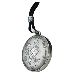 【币风堂】利比里亚生肖鸡硬币照片记忆盒子吊坠挂件元旦礼物