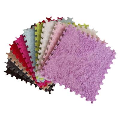 毛绒地毯卧室拼接ins风床边地垫