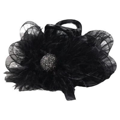 超仙欧根纱蝴蝶结羽毛抓夹