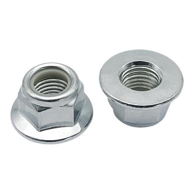 镀锌六角法兰尼龙防松螺母GB6183
