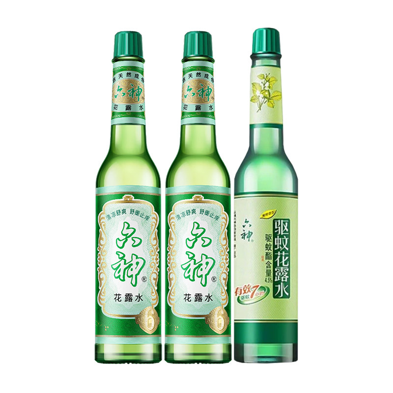 六神花露水驱蚊止痒经典玻璃瓶香水持久留香拖地正品官方旗舰店2