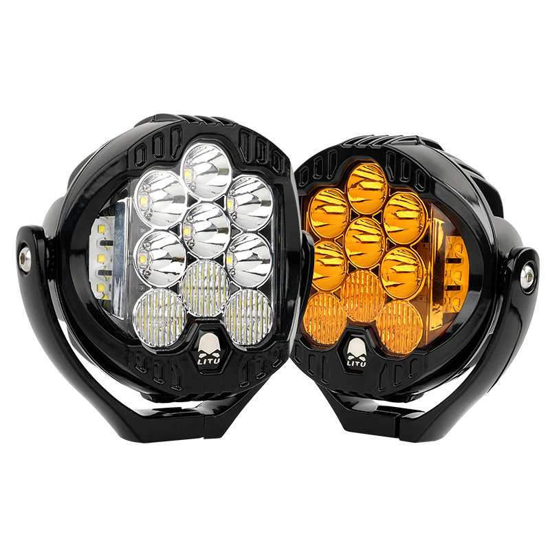力途品牌5.5寸黑鹰广角射灯越野SUV汽车前杠A柱高端远近光LED射灯