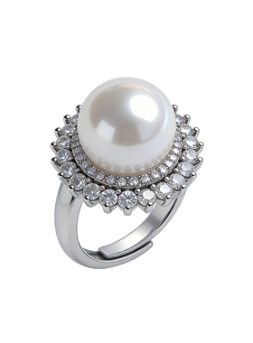 澳白珍珠戒指大颗女款可调节