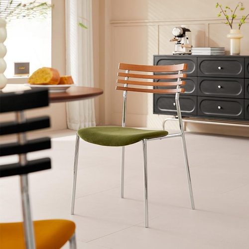 中古北欧现代网红靠背轻餐椅实木椅子设计师奢简约复古靠背椅家用