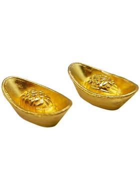 特价合金小元宝摆件迷你仿真招财旺财聚宝盆家居店铺装饰随身携带
