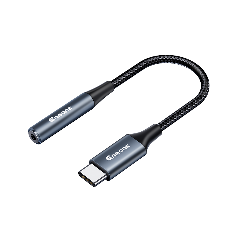 英曼耳机转接头转换头typec转3.5mm音频线接口平板手机电脑转换器