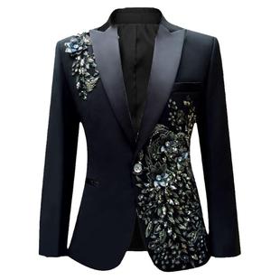 男士晚礼服西服修身套装西装舞台演出司仪表演合唱主持人婚庆加肥