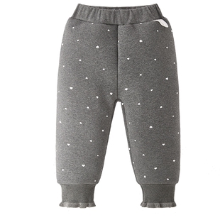 [抑菌锁温]女童打底裤宝宝秋冬加绒束脚棉裤小童新款休闲儿童裤子