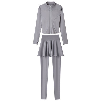 夜光条外套运动裙裤两件套