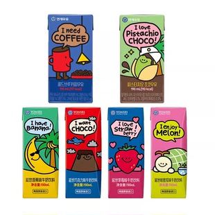 延世牛奶韩国进口香蕉草莓味水果牛奶早餐奶学生儿童饮料190ml*12