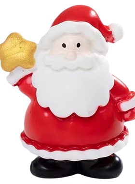 圣诞老人萌粒公仔微景观小摆件