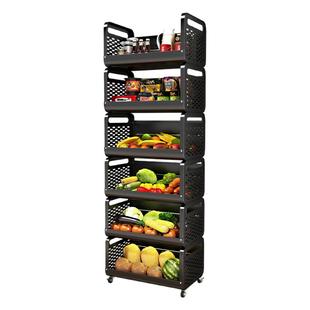 厨房菜篮子多层落地多功能小推车可移动放水果蔬菜收纳家用置物架