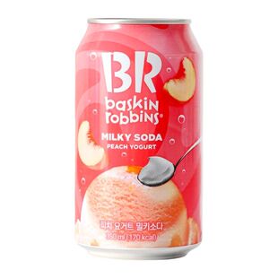 韩国BR芭斯巴缤罗缤蓝莓酸奶冰淇淋味汽水棉花糖奶香果味苏打饮料