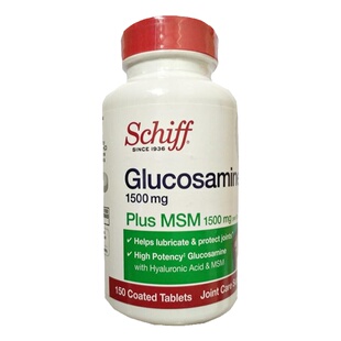 现货/美国Schiff Glucosamine中老年关节保护氨糖维骨力150粒绿瓶