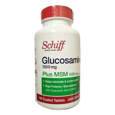 在途/美国Schiff Glucosamine中老年关节保护氨糖维骨力150粒绿瓶