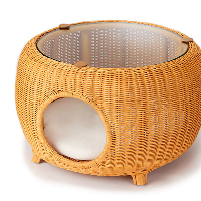 新作藤编进口现货网红猫窝