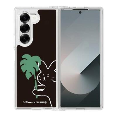 TH E HOODx印花乐品牌兔兔的快意生活适用三星SamsungGalaxyZFold7/Flip/7/6/5磁吸透明保护壳前屏幕中轴保护