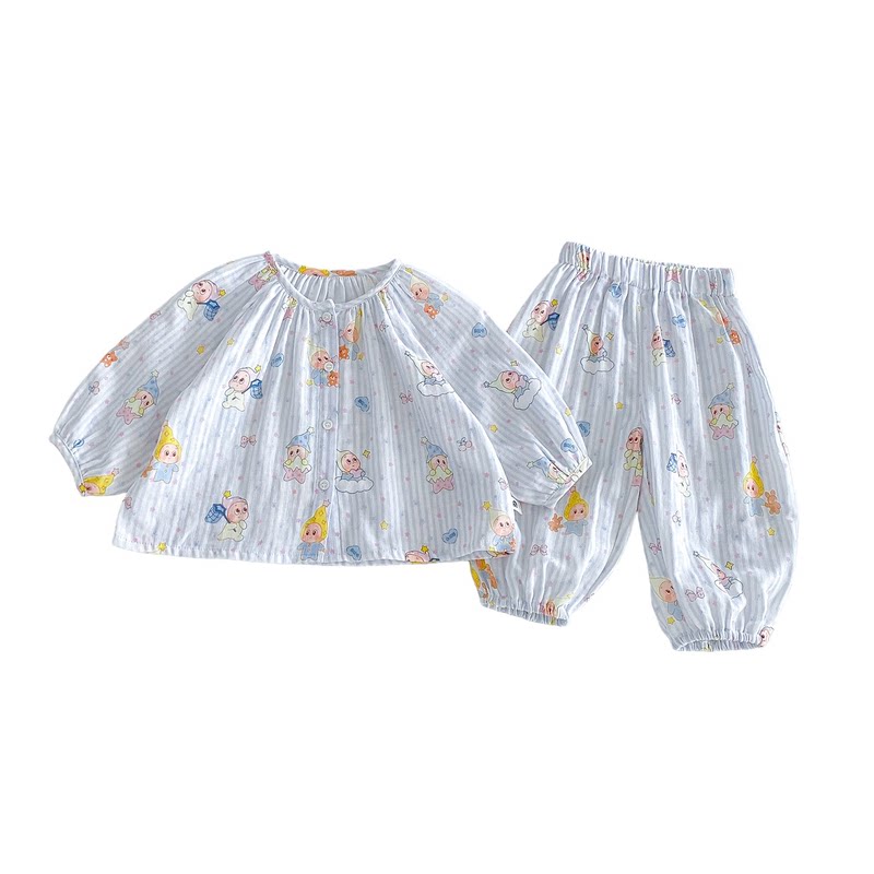 婴幼儿秋季卡通纯棉家居服两件套