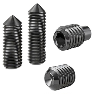 12.9级平凹尖凸端紧定内六角无头机米顶丝螺丝螺钉M3M4M5M6M8M10