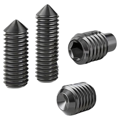 12.9级平凹尖凸端紧定内六角无头机米顶丝螺丝螺钉M3M4M5M6M8M10