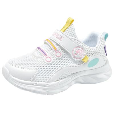 芭比软底透气女童网面运动鞋