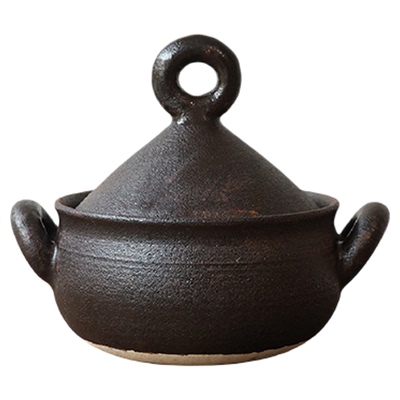 木墨生活 甜圈圈塔吉锅 手工陶瓷土砂锅明火燃气灶干烧不裂炖汤煲