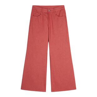 JNBY/江南布衣春季女装牛仔裤女宽松休闲棉质微喇长裤5O3E13450