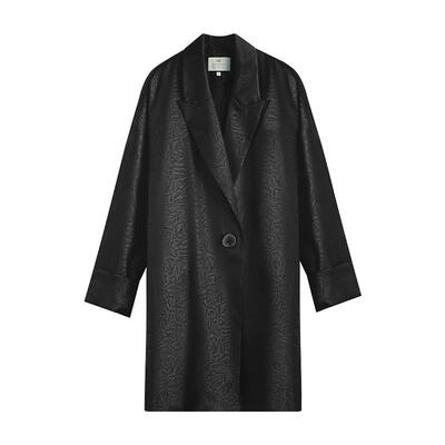 COCOBELLA知识分子风中长款风衣女26春廓形休闲西装外套WN3008