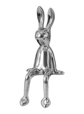 高档轻奢兔子摆件软装饰品