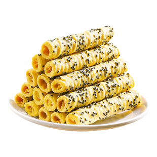 【老上海】芝麻蛋酥卷鸡蛋卷松脆酥性饼干奶香休闲解馋小零食整箱