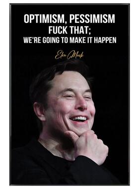 马斯克海报 Elon Musk nasa spacex企业家名人办公室装饰相框挂画