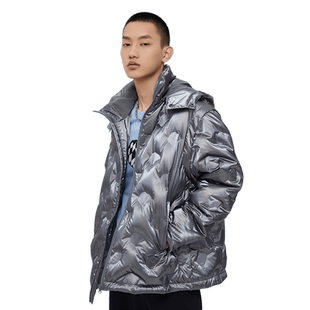 Fun潮牌秋季新款休闲时尚百搭中长羽绒服卡通史努比联名外套上衣