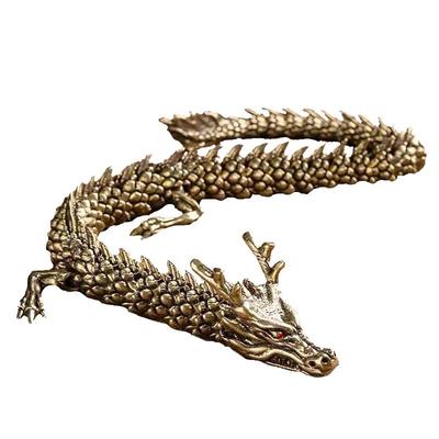 纯铜青龙可活动3D活体神龙摆件