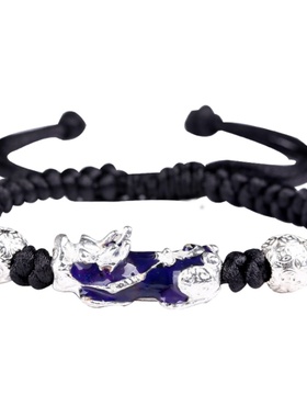 手工编织感温变色貔貅