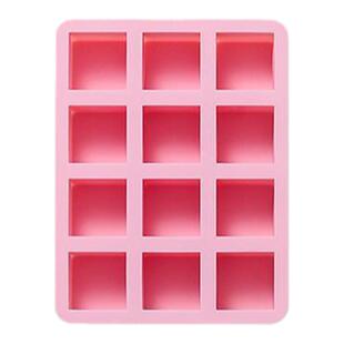 宁焙 12连小正方体形硅胶模具巧克力模烘焙蛋糕模具 单孔3*3*3cm