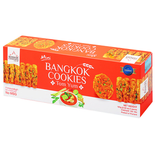 泰国kingpower零食盒装BANGKOK COOKIES冬阴功味道香米米饼100g