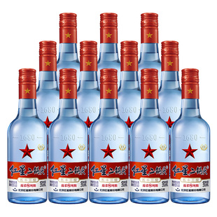 官方授权北京红星二锅头53度绵柔8蓝瓶大二清香型优级纯粮白酒