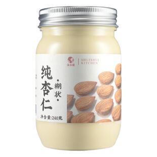 按时喝水纯杏仁露糊膏霜粉冲饮冲泡南七白饮茶爽无添加糖家庭装