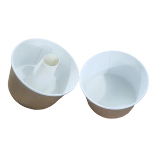 纯纸耐高温戚风蛋糕火锅杯6寸中空纸模烟囱纸托烘焙烤具蛋糕模具