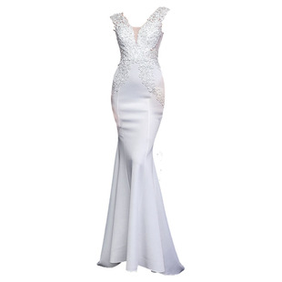 高贵气质优雅婚礼敬酒服新娘长款答谢宴鱼尾晚礼服年会表演连衣裙