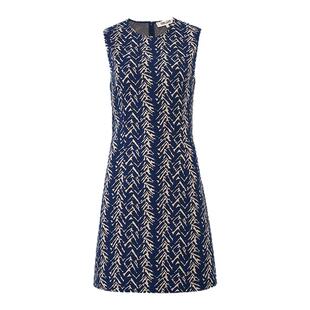 [季末甄选]DVF2025秋冬新款科莫格纹图案弹力针织连衣裙DS2T001