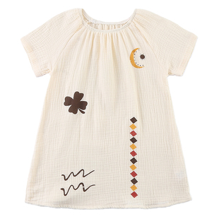 儿童睡衣夏季薄款纯棉女童睡裙宝宝2026新款小男孩家居服兄妹套装