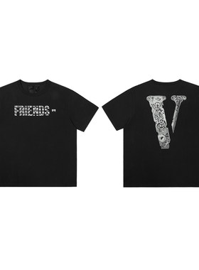 VLONE 机械纪元系列 陀飞轮大LOGO印花 夏季短袖T恤 男女同款