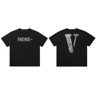 VLONE 机械纪元系列 陀飞轮大LOGO印花 夏季短袖T恤 男女同款