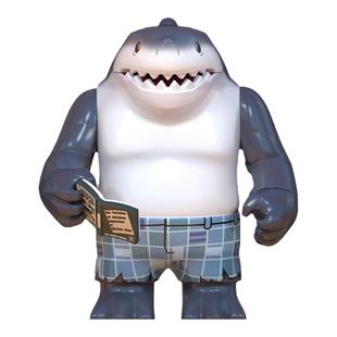 中国积木DC英雄鲨鱼王超人蝙蝠侠哈利奎茵 X特遣队拼插大人仔玩具