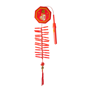 2026新年仿真电子鞭炮灯串灯家用爆竹春节免插电过年元旦氛围布置