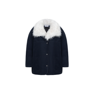 【Current系列】Called Back毛领羽绒女2025冬季新款翻领减龄外套