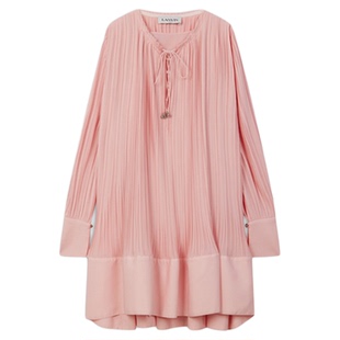 【新年甄选】LANVIN浪凡 经典花苞系列女士春夏法式荷叶边连衣裙